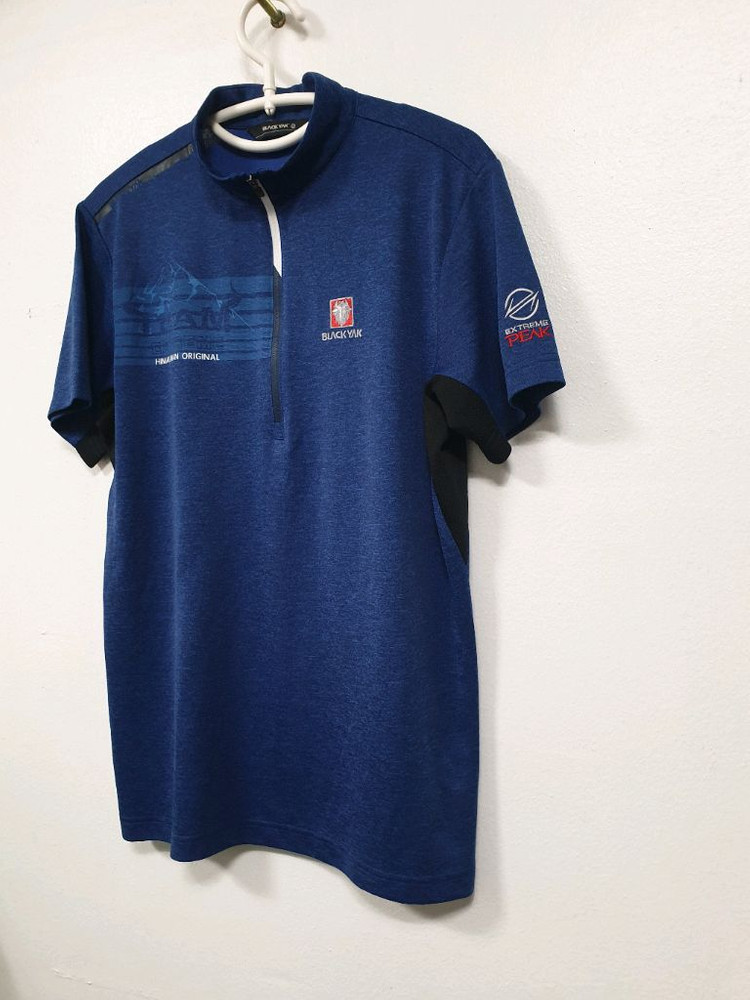 블랙야크 블루 하프집업 반팔 티셔츠 100사이즈 이미지