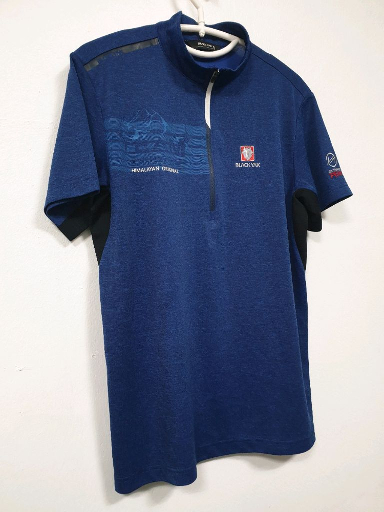 블랙야크 블루 하프집업 반팔 티셔츠 100사이즈 이미지