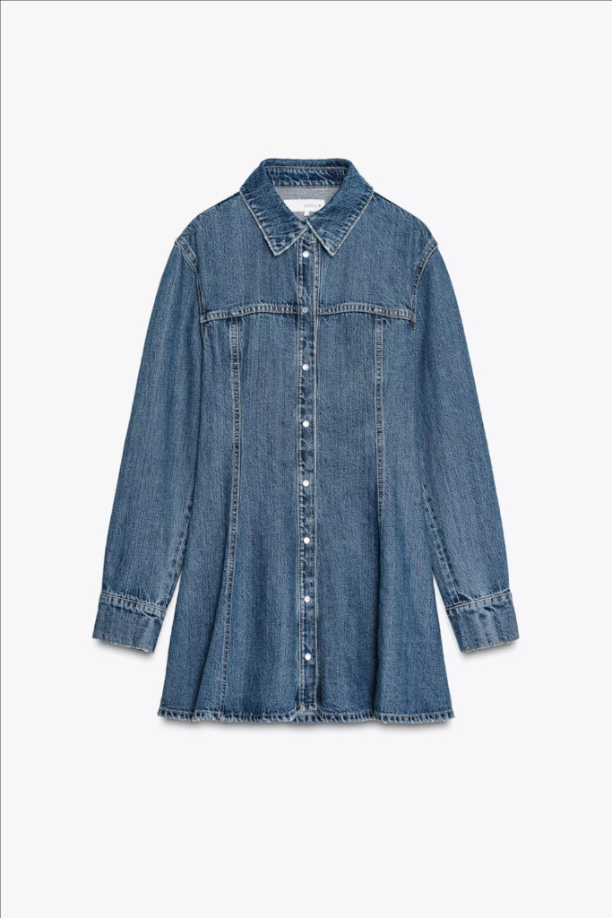 zara 자라 TRF 데님 미니 원피스 새상품--7