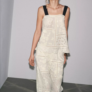 zara 자라 ZW 컬렉션 패치워크 자수 탑 새상품