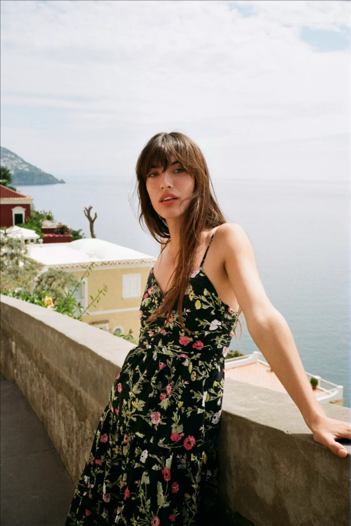 zara 자라 펀칭 자수 패턴 미디 원피스 새상품--2