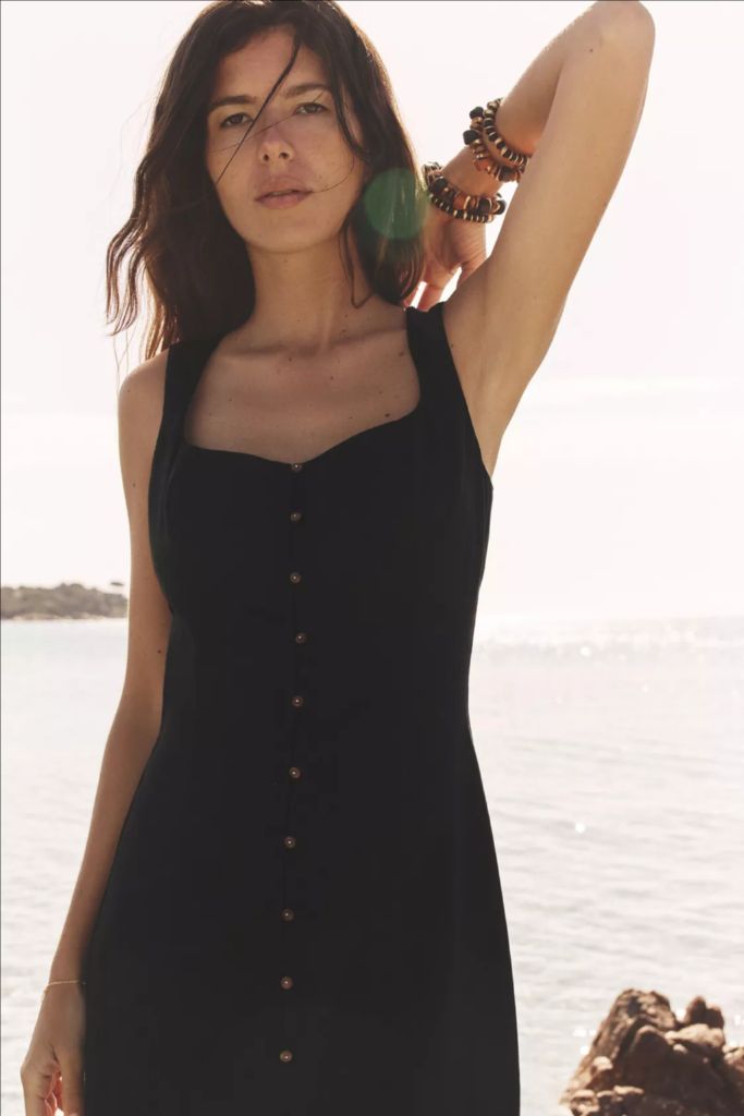 zara 자라 리넨 미디 린넨 원피스 새상품--2