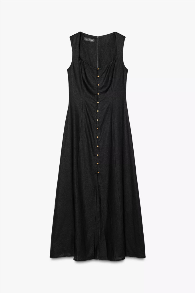 zara 자라 리넨 미디 린넨 원피스 새상품--4