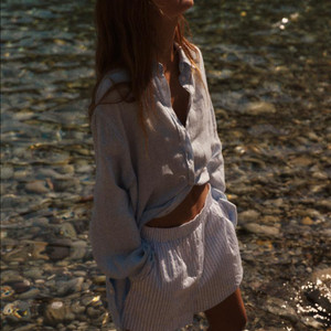 zara 자라 링클 이펙트 스트라이프 쇼츠 새상품