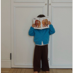 얼리틀 베이직 슬림 니트가디건 라이트블루2 이미지