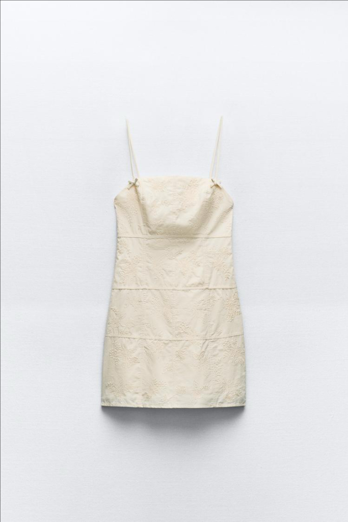 zara 자라 미니 리본 자수 원피스 새상품--5