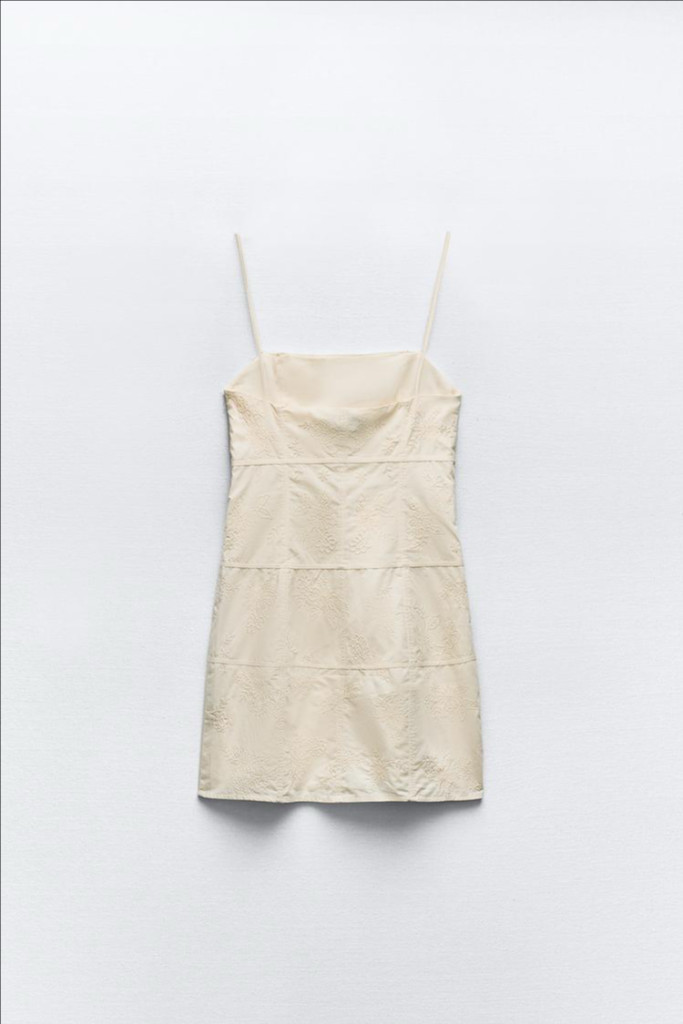 zara 자라 미니 리본 자수 원피스 새상품--6