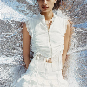 zara 자라 셔링 베스트, 프릴 스커트 셋업 세트 새상품