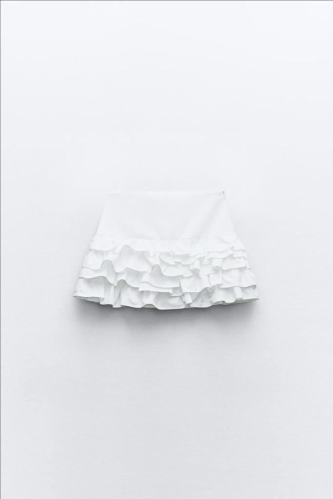 zara 자라 셔링 베스트, 프릴 스커트 셋업 세트 새상품--6