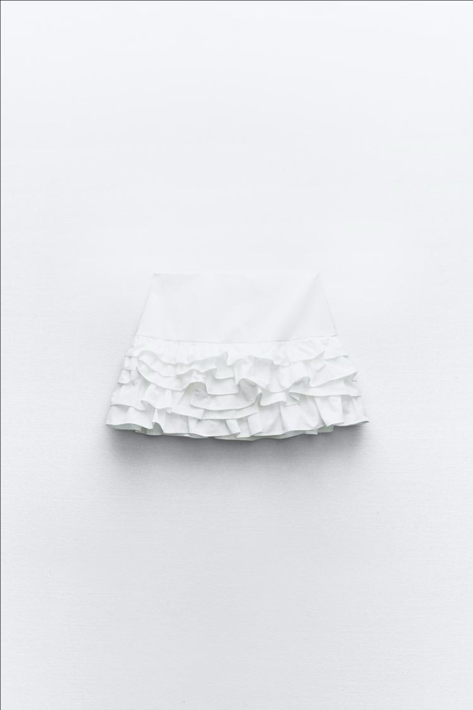 zara 자라 셔링 베스트, 프릴 스커트 셋업 세트 새상품--7