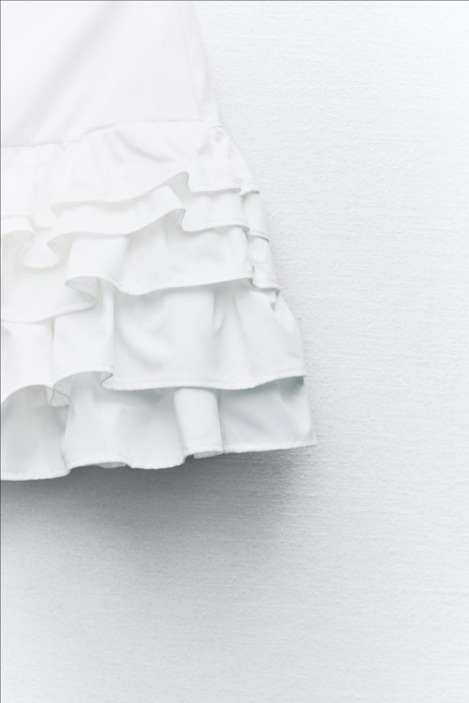 zara 자라 셔링 베스트, 프릴 스커트 셋업 세트 새상품--9