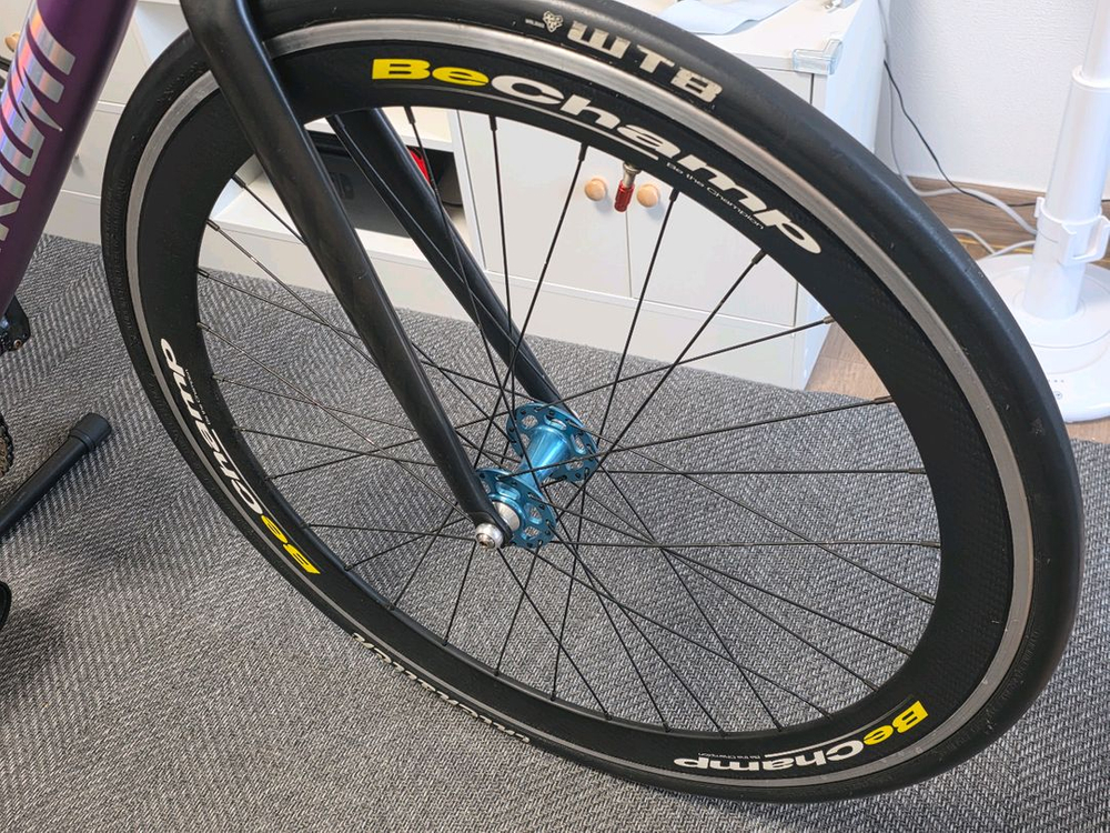 Unknown type 1 퍼플 픽시 자전거 (비챔프 카본 휠셋 + 벨로시닷 크랭크--2