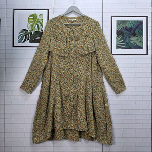 써스데아일랜 잔 꽃무늬 미디 원피스 90(M)사이즈