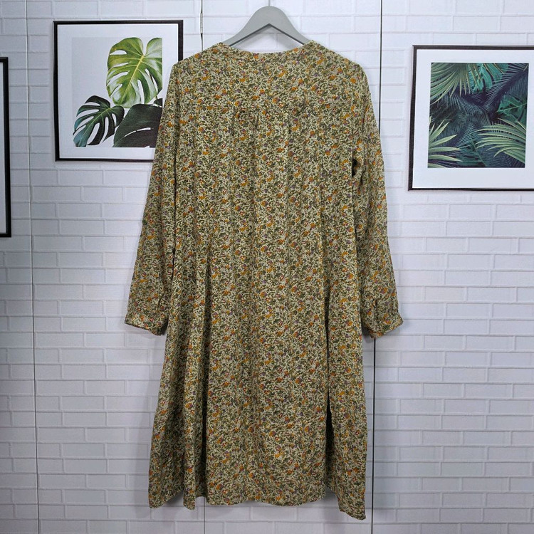 써스데아일랜 잔 꽃무늬 미디 원피스 90(M)사이즈--4