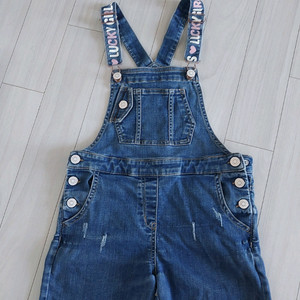 신디걸즈 데님멜빵바지 140