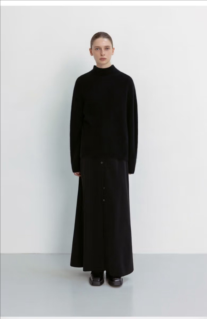 [새상품/77] 폭스+양모 홀가먼트 폴라 니트 블랙 이미지