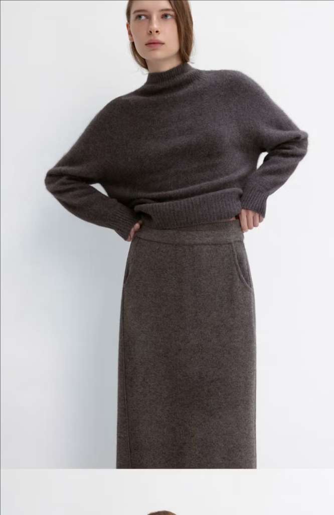 [새상품/77] 폭스+양모 홀가먼트 폴라 니트 블랙 이미지