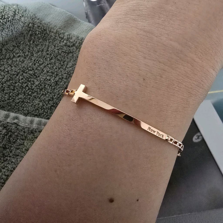 18k핑크골드 스틱 팔찌 이미지