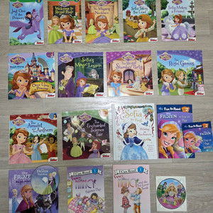 소피아더퍼스트,겨울왕국,아이캔리드등 디즈니 영어 원서16권, CD, DVD세트
