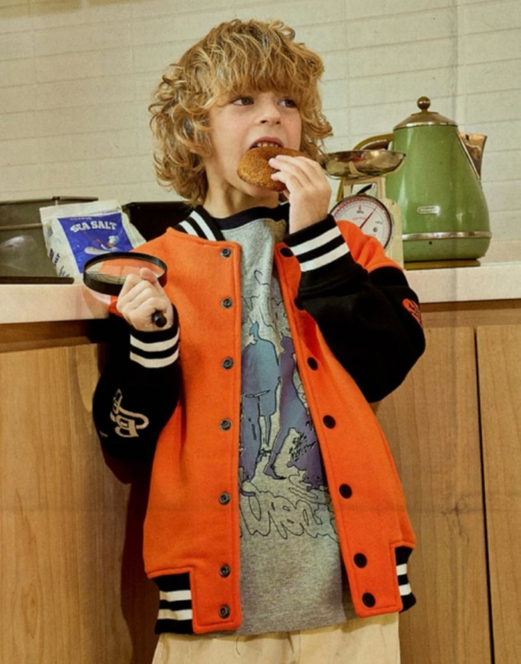 브라운브레스 키즈 바시티 자켓 오렌지 140 이미지