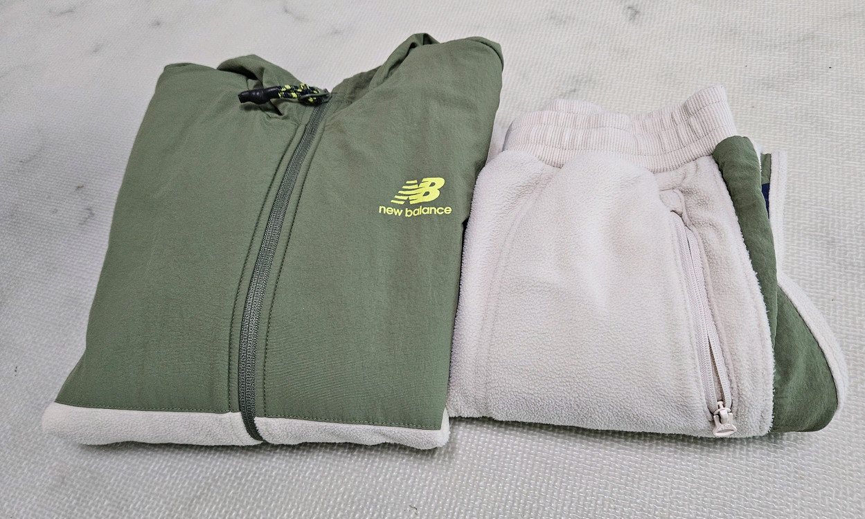 뉴발란스키즈 140 플리스집업 상하세트--3