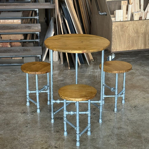 원탁테이블 미드센츄리 카페테이블 카페스툴 원형테이블 이미지