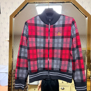 비비안웨스트우드 체크 집업 가디건