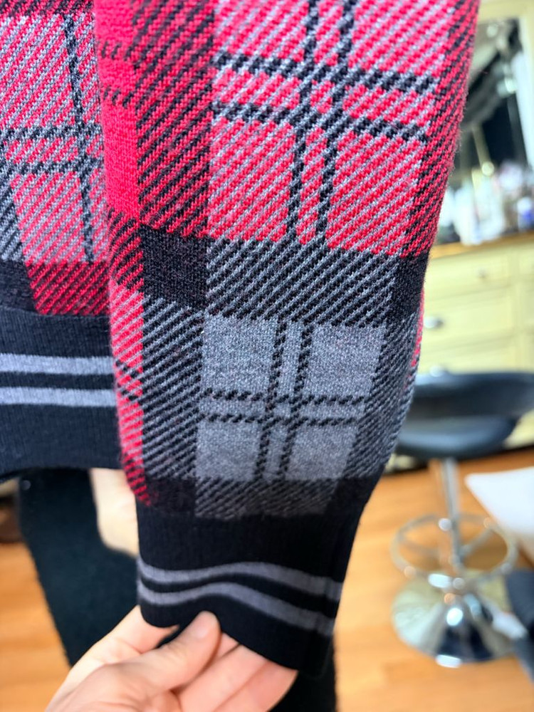 비비안웨스트우드 체크 집업 가디건--2