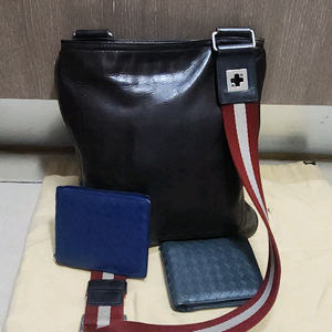BALLY 브라운레더 크로스백/ 보테가베네타 반지갑 이미지