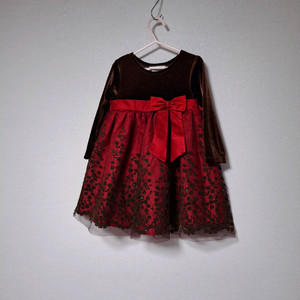 보니베이비 여아벨벳자수 원피스