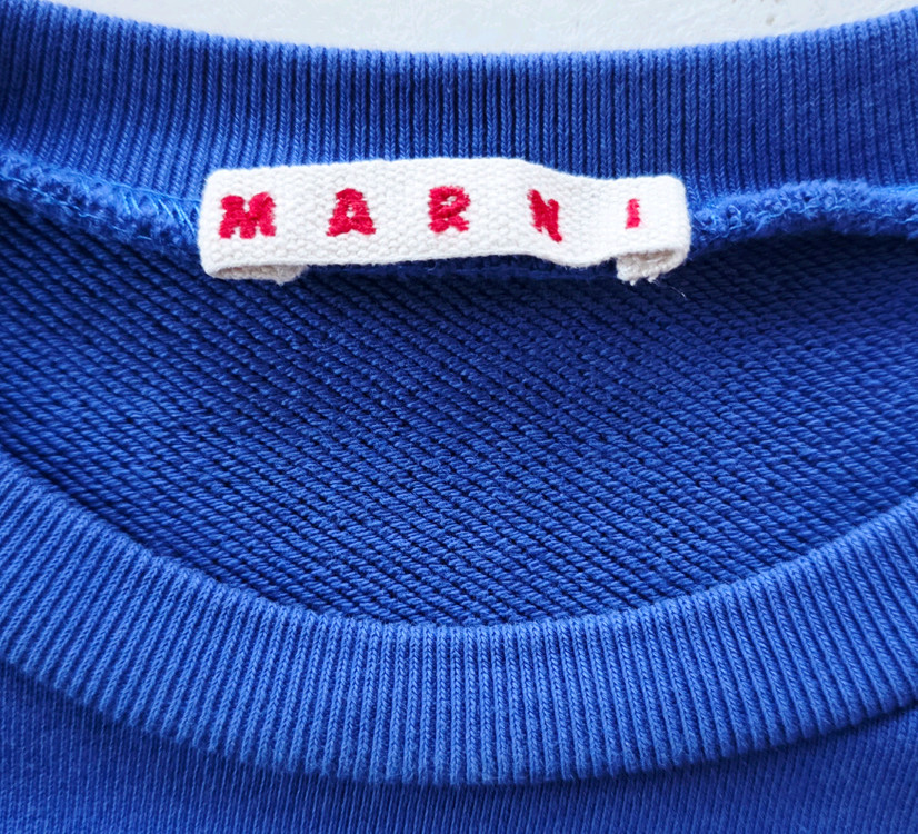 마르니 키즈 빅로고 블루 맨투맨.사이즈.8.--4