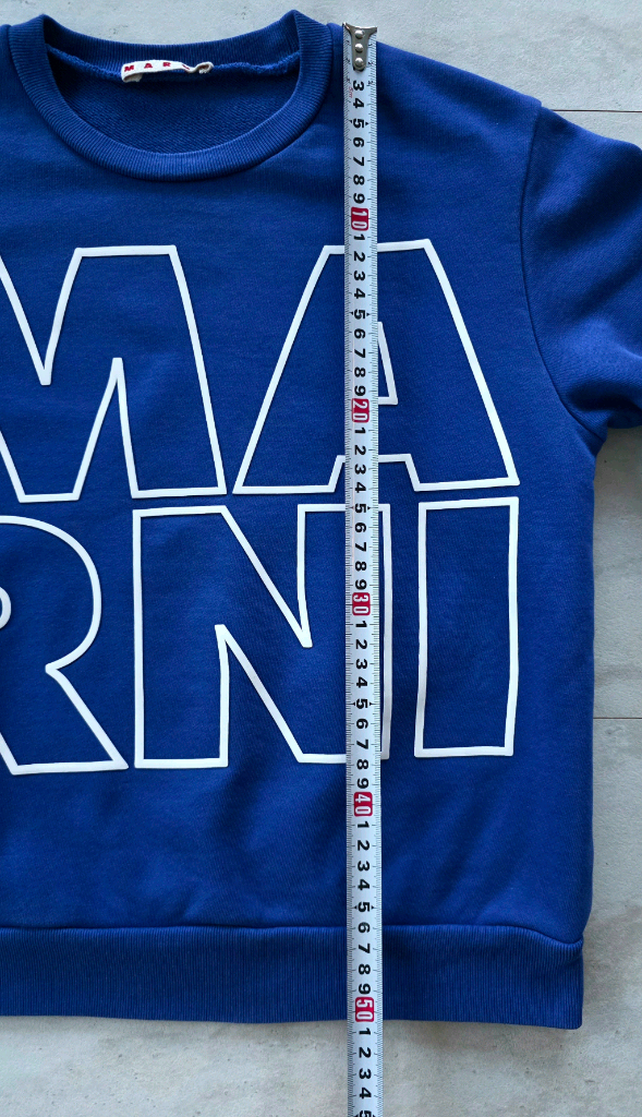 마르니 키즈 빅로고 블루 맨투맨.사이즈.8.--9