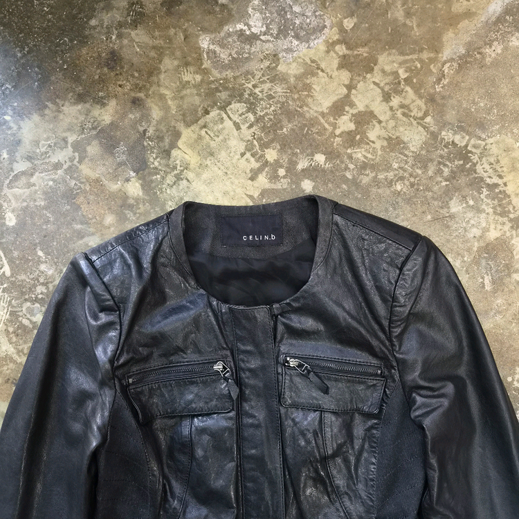 55) Celin.b 셀린비 양가죽 자켓 라이더자켓--1