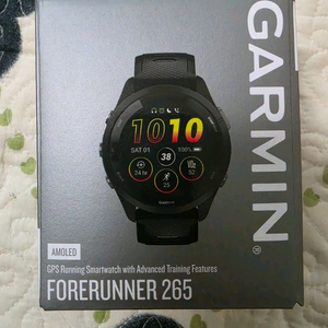 가민 포러너 265 블랙 GPS 스마트워치 새상품 이미지