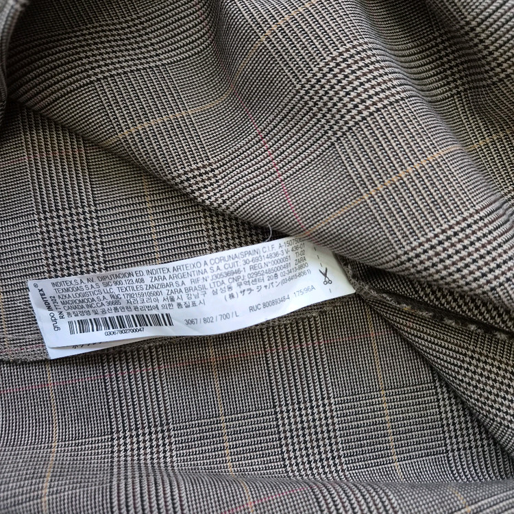 L) ZARA 자라 체크 원피스--7