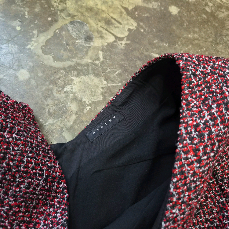 42) 시슬리 트위드 원피스--2