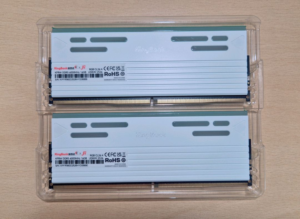 킹뱅크 DDR5 32GB ( 16GB x2) 6000MHz CL26 화이트 RGB 하이닉스 A다이 램--0