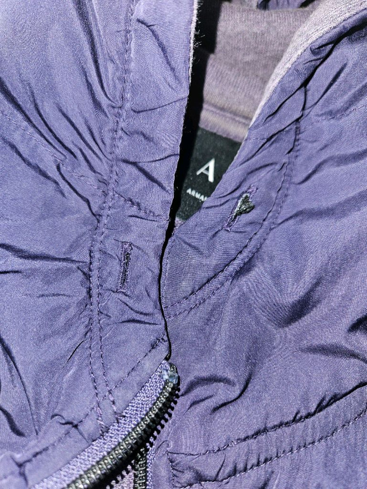 아르마니 익스체인지 AX 패딩니트 후드집업 자켓 퀄팅 코튼 L 이미지