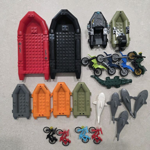 레고 큰보트/작은보트/상어/악어/오토바이/자전거 판매 이미지