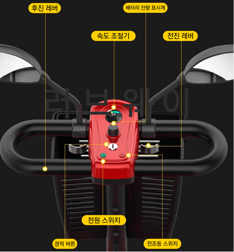 실버 어르신 장애인 전동스쿠터 전기스쿠터 400W20A리튬 효도 생신 선물 이미지