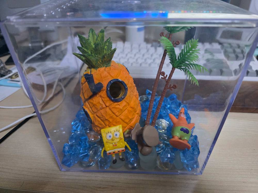 스폰지밥 미니 어항 세트 아크릴 3L--3