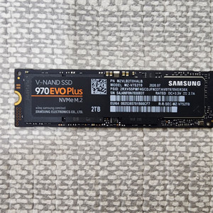 삼성 970 EVO PLUS NVME M.2 SSD 2TB (2280) 컨디션 매우 좋습니다.
