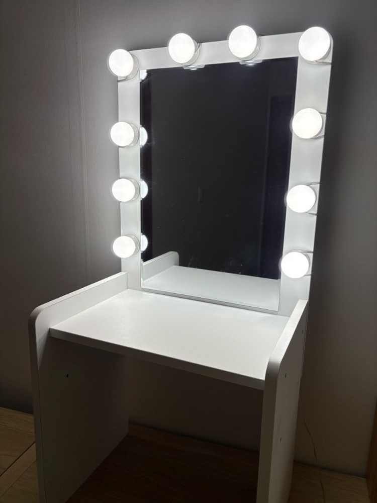 LED 조명 좌식 화장대 이미지