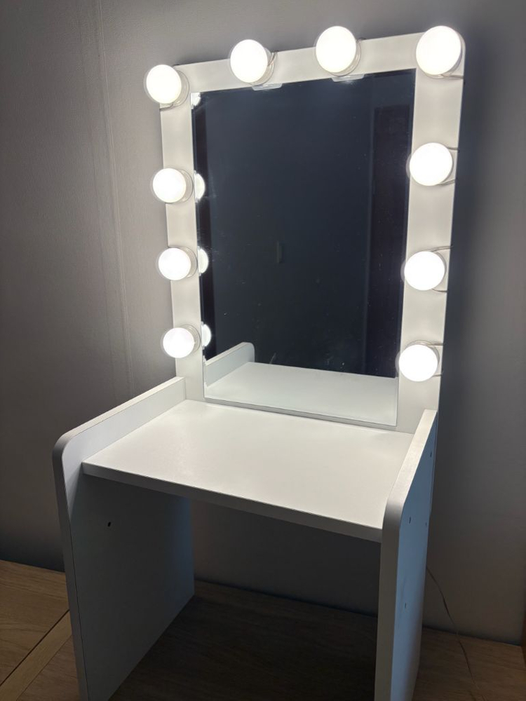 LED 조명 좌식 화장대 이미지
