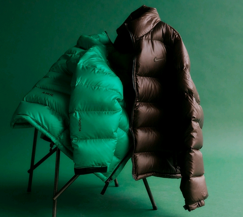 나이키 x 녹타 구스다운 패딩 브라운 XL 이미지