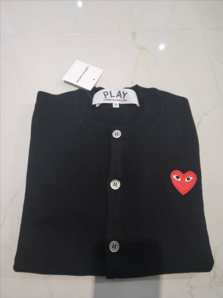 꼼데가르송 가디건 블랙/그레이--3