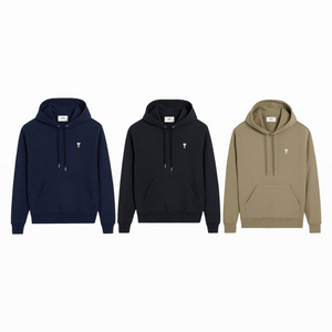 QR정품 아미화이트로고후드티 남녀공용 이미지