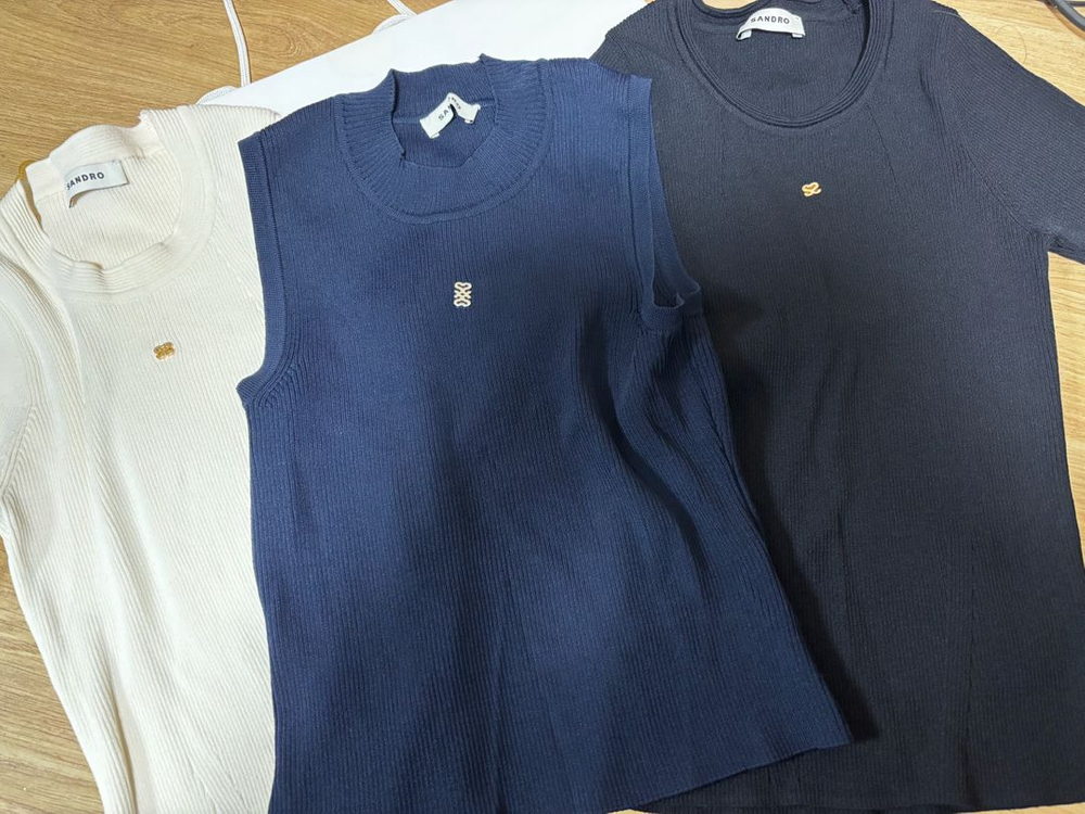 산드로 로고 니트 3종 국내 매장상품 마쥬--1