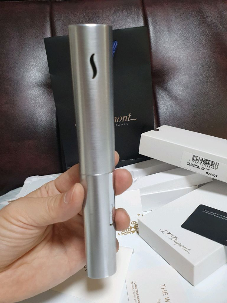 [새상품,풀세트] 듀퐁라이터 신형 터보 (테이블용,시가용) 쌍불 터보 라이타 이미지