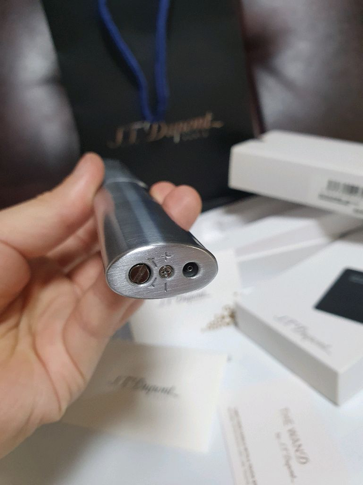 [새상품,풀세트] 듀퐁라이터 신형 터보 (테이블용,시가용) 쌍불 터보 라이타 이미지